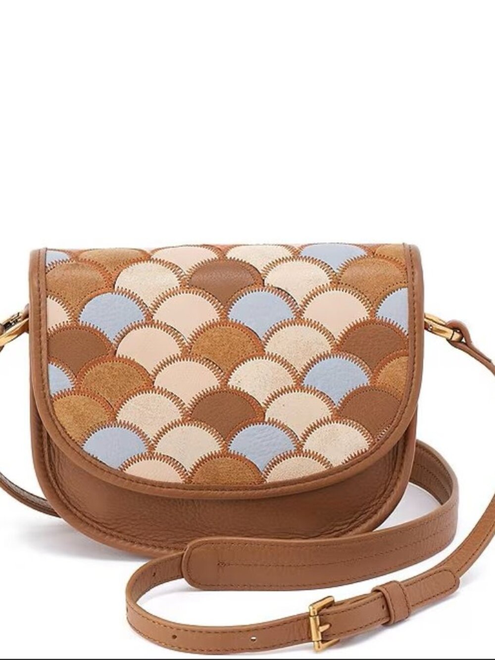 HOBO $298 Kiva Small Multi-Color Pattern Crossbody Saddle Bag NWT!
